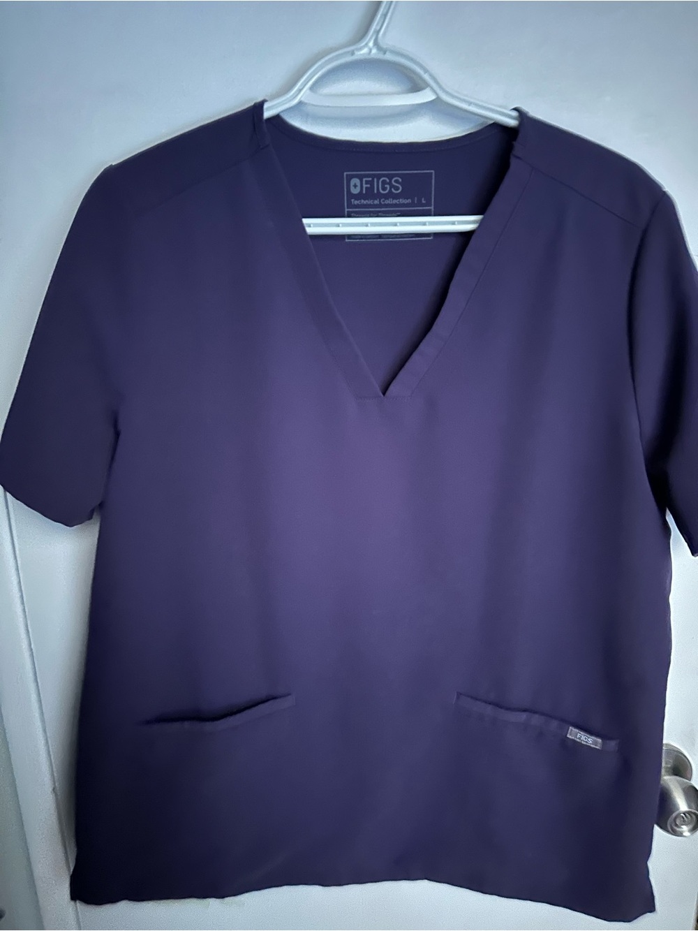 Figs  V-Neck Top in Purple